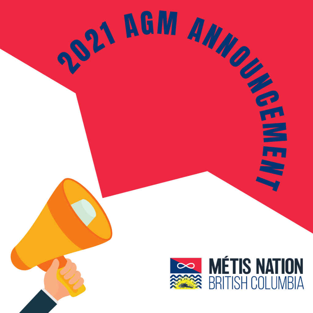 Loudspeaker and text that reads "2021 AGM Announcement"