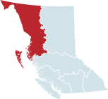 Map of British Columbia with Region 6 highlighted